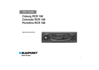 Blaupunkt Portofino-RCR-168 - Owners Manual